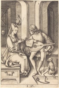Lutespilleren og sangeren, ca. 1500